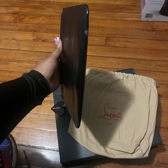 Christian Louboutin Multicolor 'Love' Black Clutch - Picture 10 of 14